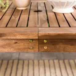 Acacia Wood Patio Simple Rectangle Dining Table - Saracina Home -Saracina Home GUEST 0169a847 9bda 43b5 8a56 5785a6450bbb