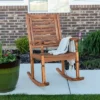 Bamberg Transitional Acacia Wood Outdoor Rocking Chair - Saracina Home -Saracina Home GUEST 0535600d 60db 430b 83ed 20142b9ab62b