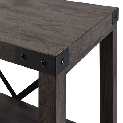 64" Sophie Industrial X Frame Bookshelf - Saracina Home 6 64" Sophie Industrial X Frame Bookshelf - Saracina Home - Image 4