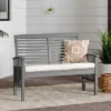 Ravenscroft Modern Boho Acacia Wood Slatted Outdoor Loveseat With Cushion - Saracina Home -Saracina Home GUEST 0aa03bda f0d5 4309 931f 0068670752e0