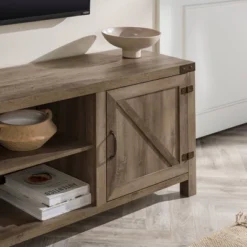 Modern Industrial Barn Door TV Stand For TVs Up To 80" - Saracina Home -Saracina Home GUEST 0c64c0b2 bc4a 4974 8a53 fd86aa5811eb