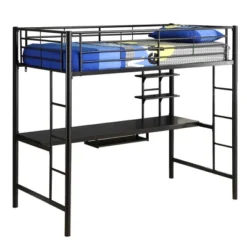 Twin Analise Metal Loft Bed With Wood Desk - Saracina Home 13 Twin Analise Metal Loft Bed With Wood Desk - Saracina Home -Saracina Home GUEST 0dfb94d7 0a89 45d0 8ab0 175f06b1ee3d