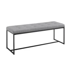 48" Upholstered Bench With Metal Base - Saracina Home 16 48" Upholstered Bench With Metal Base - Saracina Home -Saracina Home GUEST 0ecb7066 929d 49ba a656 0e82214b60dd