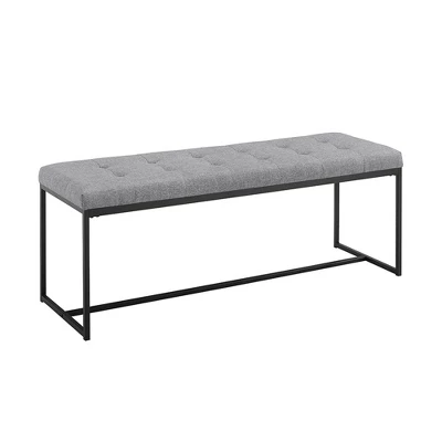 48" Upholstered Bench With Metal Base - Saracina Home 9 48" Upholstered Bench With Metal Base - Saracina Home - Image 7