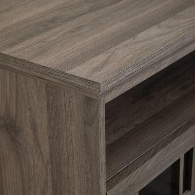 Transitional 4 Door Windowpane TV Stand For TVs Up To 65" - Saracina Home 5 Transitional 4 Door Windowpane TV Stand For TVs Up To 65" - Saracina Home - Image 3