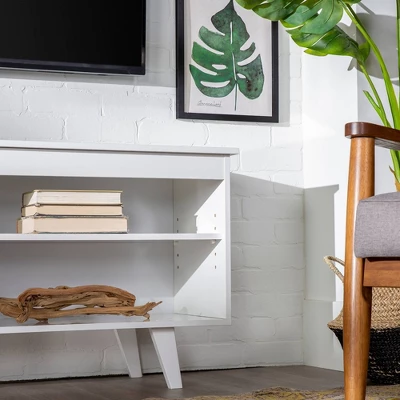 Modern Contemporary Simple Wood Storage Console TV Stand For TVs Up To 65" - Saracina Home 13 Modern Contemporary Simple Wood Storage Console TV Stand For TVs Up To 65" - Saracina Home - Image 11