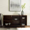 Shing Modern Striped Door 60" Sideboard With Glass Shelves Dark Walnut - Saracina Home 1 Shing Modern Striped Door 60" Sideboard With Glass Shelves Dark Walnut - Saracina Home -Saracina Home GUEST 1371de9a d65e 42ea b359 d4c207870242