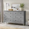 Stiva Classic Mid-Century Modern Horizontal 6 Drawer Dresser - Saracina Home -Saracina Home GUEST 1552172c 8955 45f1 8875 f64c868752ab