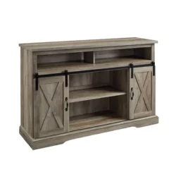 Transitional Sliding Barndoor Highboy TV Stand For TVs Up To 58" - Saracina Home 36 Transitional Sliding Barndoor Highboy TV Stand For TVs Up To 58" - Saracina Home -Saracina Home GUEST 18d26976 2f57 4c04 a287 c8a5544778c9