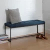 48" Upholstered Bench With Metal Base - Saracina Home 2 48" Upholstered Bench With Metal Base - Saracina Home -Saracina Home GUEST 1cac64df 0903 48dd 9951 ae53521d4c5f