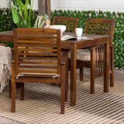 Ravenscroft 5pc Acacia Wood Patio Dining Set - Saracina Home -Saracina Home GUEST 1da121ed 68b4 4518 af34 75d66e7c04d4