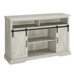 Transitional Sliding Barndoor Highboy TV Stand For TVs Up To 58" - Saracina Home 38 Transitional Sliding Barndoor Highboy TV Stand For TVs Up To 58" - Saracina Home -Saracina Home GUEST 1e7753a0 161a 461f a869 c017e7263cc2