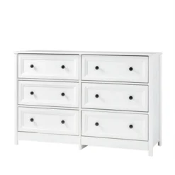 Classic 6 Drawer Groove Dresser White - Saracina Home -Saracina Home GUEST 2436d3ff 3e1e 4375 9fe4 9504f56ce6f1