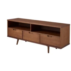 Cara Mid-Century Modern 3 Drawer TV Stand For TVs Up To 65" - Saracina Home -Saracina Home GUEST 27a24018 e7a9 4d99 88df 5f5a13923937