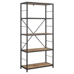 63" 4 Shelf Industrial Transitional Tall Bookshelf - Saracina Home -Saracina Home GUEST 293bbdd1 bd66 4bc9 a60a cd7d2ad5ce55