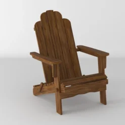 Genovia Transitional Acacia Wood Outdoor Adirondack Chair - Saracina Home -Saracina Home GUEST 299633eb becc 4a92 a06c f15a450cdf1e