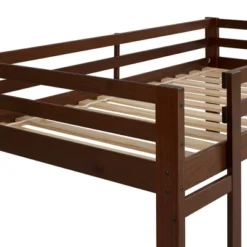 Twin Indy Solid Wood Low Loft Bed Walnut - Saracina Home -Saracina Home GUEST 29de6faa b453 41c2 b576 d208d26759fd