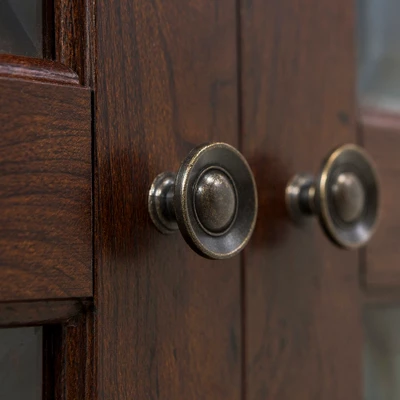 2 Door Wood Closed Storage Console TV Stand For TVs Up To 50" Brown - Saracina Home 5 2 Door Wood Closed Storage Console TV Stand For TVs Up To 50" Brown - Saracina Home - Image 3