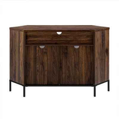 Corner TV Stand For TVs Up To 55" With Metal Mesh Doors - Saracina Home 6 Corner TV Stand For TVs Up To 55" With Metal Mesh Doors - Saracina Home - Image 4