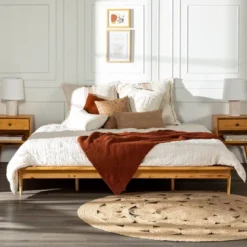 Boho Solid Wood King Platform Bed - Saracina Home -Saracina Home GUEST 2b484637 caef 4c2f a8ec f88e052c940c