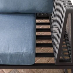 Outdoor Modern Modular Patio Corner Chair Blue - Saracina Home -Saracina Home GUEST 2cf53490 552a 46bc b1af 99fc7e20d9db