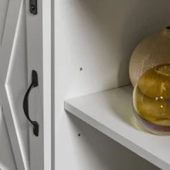 Transitional Sliding Barndoor Highboy TV Stand For TVs Up To 58" - Saracina Home 30 Transitional Sliding Barndoor Highboy TV Stand For TVs Up To 58" - Saracina Home -Saracina Home GUEST 2ec80a84 9305 4427 a645 b2081089efba