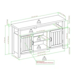 Modern Farmhouse Highboy Double Grooved Door TV Stand For TVs Up To 65" - Saracina Home -Saracina Home GUEST 2f57f1dc 192a 4d63 b842 b79bd1135de4