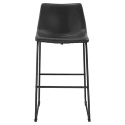 Set Of 2 Laslo Modern Upholstered Faux Leather Barstools - Saracina Home -Saracina Home GUEST 30bee0b5 e484 418f 8b93 04d04c16bb11