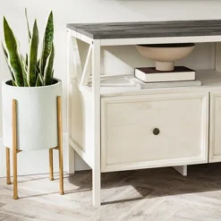 Farmhouse 3 Drawer Wood TV Stand For TVs Up To 65" - Saracina Home 38 Farmhouse 3 Drawer Wood TV Stand For TVs Up To 65" - Saracina Home -Saracina Home GUEST 31eff10a 5528 4bba 98ac 4d2069368764