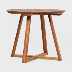 Saracina Home 36" Modern Acacia Slatted Round Outdoor Dining Table -Saracina Home GUEST 336e6b3c 559d 41f8 bd29 21ecadc36cdd