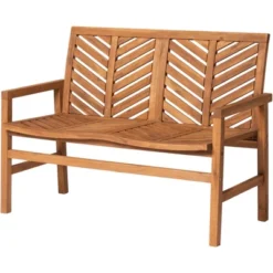 Slatted Chevron Acacia Wood Patio Loveseat – Saracina Home -Saracina Home GUEST 33873c7b bfaa 4d03 aac2 a9add91abdf4