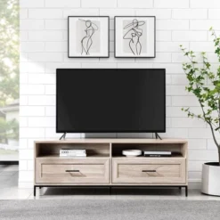 Orin Modern 2 Drawer TV Stand For TVs Up To 60" - Saracina Home -Saracina Home GUEST 35901660 9e77 4be9 a81b 8639e435dfea