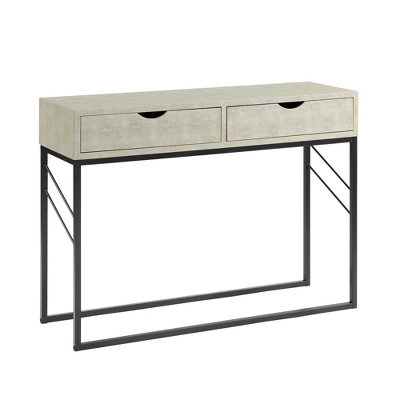 Faux Shagreen Modern 2 Drawer Entry Table - Saracina Home 4 Faux Shagreen Modern 2 Drawer Entry Table - Saracina Home - Image 2