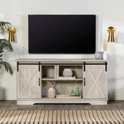 Modern Transitional Sliding Barndoor TV Stand For TVs Up To 65"- Saracina Home 31 Modern Transitional Sliding Barndoor TV Stand For TVs Up To 65"- Saracina Home -Saracina Home GUEST 3a33cfae 753c 49d5 b93b f8ed8ea1c772