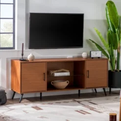 2 Door Mid-Century Modern Wood Storage TV Stand For TVs Up To 65" - Saracina Home 24 2 Door Mid-Century Modern Wood Storage TV Stand For TVs Up To 65" - Saracina Home -Saracina Home GUEST 3bbb6a39 9749 4089 be2e f454c4ed782a