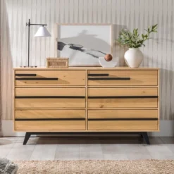 Modern 6 Drawer Double Dresser With Long Handles - Saracina Home -Saracina Home GUEST 40ea124f 3b51 440a 98f7 60e8d19eb992