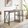 Rustic Farmhouse Metal X Kitchen Island With Shelves - Saracina Home -Saracina Home GUEST 414e3f92 24d1 46bb bbc6 a141749ee842