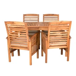 Ravenscroft 5pc Acacia Wood Patio Dining Set - Saracina Home -Saracina Home GUEST 43cc3280 171b 4dbf 8606 934a27eea952