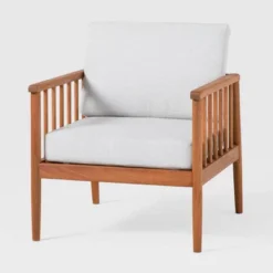 Saracina Home Modern Boho Eucalyptus Outdoor Spindle Arm Chair With Cushions -Saracina Home GUEST 474a5810 5cd6 4a23 9ec6 e52a3c70fd21