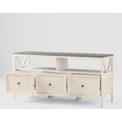 Farmhouse 3 Drawer Wood TV Stand For TVs Up To 65" - Saracina Home 15 Farmhouse 3 Drawer Wood TV Stand For TVs Up To 65" - Saracina Home - Image 13