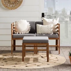 3pc Modular Acacia Wood Patio Chat Set With Cushions - Saracina Home 39 3pc Modular Acacia Wood Patio Chat Set With Cushions - Saracina Home -Saracina Home GUEST 4cc38bd9 3ca1 4e61 a564 59459ce12f1d