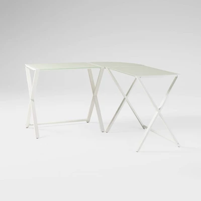 Modern Glass L Shaped Gaming Computer Desk White - Saracina Home 4 Modern Glass L Shaped Gaming Computer Desk White - Saracina Home - Image 3