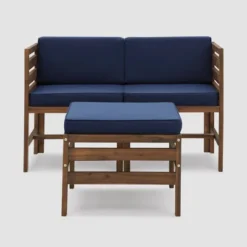 3pc Modular Acacia Wood Patio Chat Set With Cushions - Saracina Home 25 3pc Modular Acacia Wood Patio Chat Set With Cushions - Saracina Home -Saracina Home GUEST 52b769b2 601c 4a9b 998b 9ea4cc3064c7