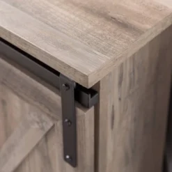 Robinson Rustic Transitional Sliding Barn Door Corner TV Stand For TVs Up To 58" - Saracina Home -Saracina Home GUEST 532d90b0 fc0b 44f6 8ab1 bed1386fd216