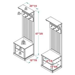 Waylon Rustic Farmhouse Solid Wood Tall Hall Tree - Saracina Home 25 Waylon Rustic Farmhouse Solid Wood Tall Hall Tree - Saracina Home -Saracina Home GUEST 53f12056 5d50 4ebe bd7a 37f1edcb2150