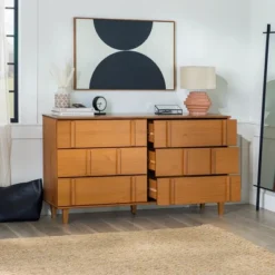 Modern Vertical Accent Solid Wood 6 Drawer Double Dresser - Saracina Home 28 Modern Vertical Accent Solid Wood 6 Drawer Double Dresser - Saracina Home -Saracina Home GUEST 55942971 4f2d 4d9e 9525 52dd583c4fd1
