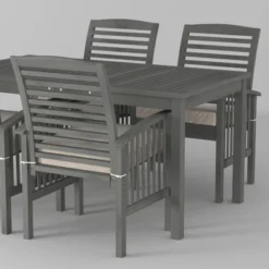 Ravenscroft 5pc Acacia Wood Patio Dining Set - Saracina Home -Saracina Home GUEST 562b601f 52b4 46cd 927d 6cc0ab063c4e