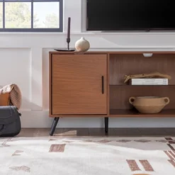 2 Door Mid-Century Modern Wood Storage TV Stand For TVs Up To 65" - Saracina Home 22 2 Door Mid-Century Modern Wood Storage TV Stand For TVs Up To 65" - Saracina Home -Saracina Home GUEST 59d9ba89 cb9a 4256 a9ae e85782706a5a