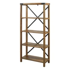 64" Sophie Industrial X Frame Bookshelf - Saracina Home 31 64" Sophie Industrial X Frame Bookshelf - Saracina Home -Saracina Home GUEST 5a74fddf ea69 4314 851d 435f865093fa