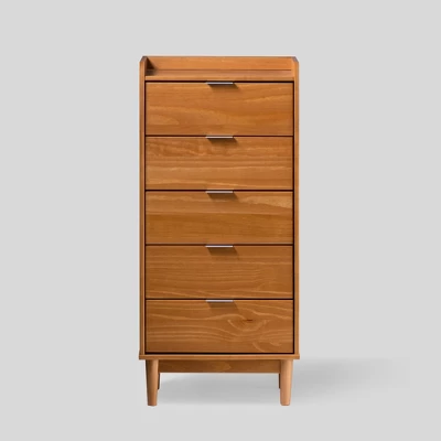 Mid-Century Modern Solid Wood 5 Drawer Chest Of Drawers - Saracina Home 19 Mid-Century Modern Solid Wood 5 Drawer Chest Of Drawers - Saracina Home - Image 17